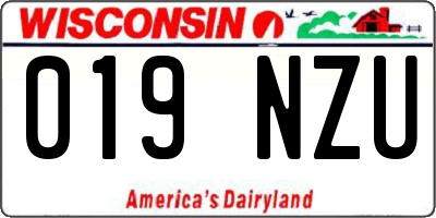 WI license plate 019NZU