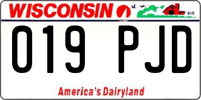WI license plate 019PJD
