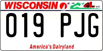 WI license plate 019PJG