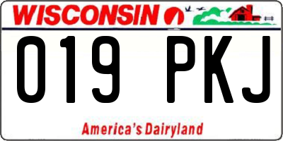 WI license plate 019PKJ