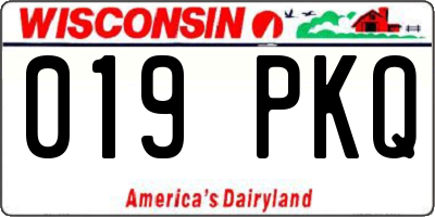 WI license plate 019PKQ