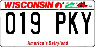 WI license plate 019PKY