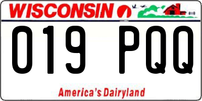 WI license plate 019PQQ