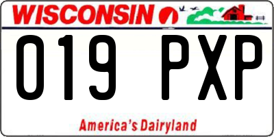 WI license plate 019PXP