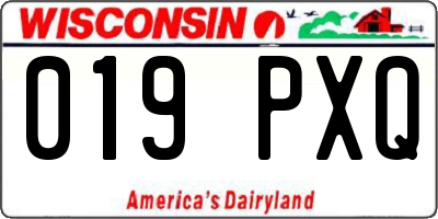 WI license plate 019PXQ