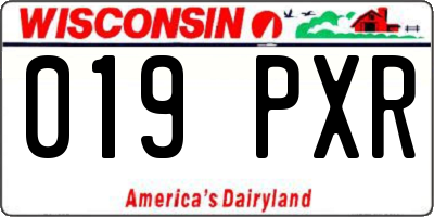 WI license plate 019PXR