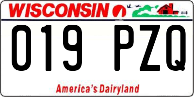 WI license plate 019PZQ