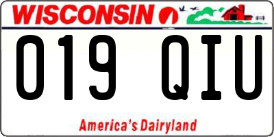 WI license plate 019QIU