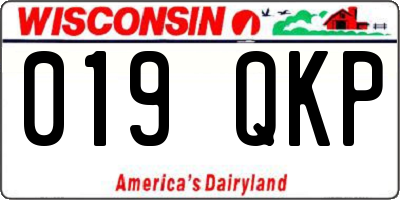 WI license plate 019QKP