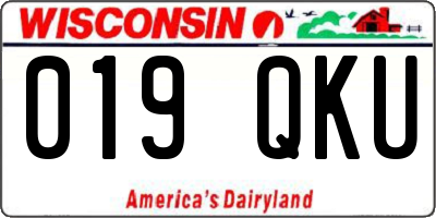 WI license plate 019QKU