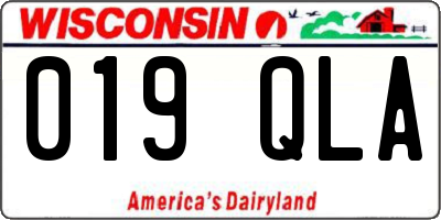 WI license plate 019QLA