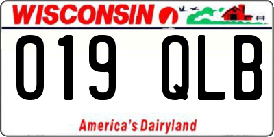 WI license plate 019QLB