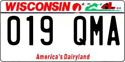 WI license plate 019QMA