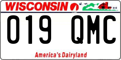 WI license plate 019QMC