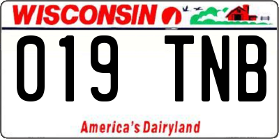 WI license plate 019TNB