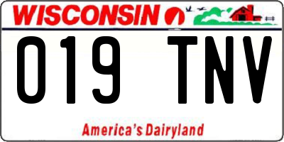 WI license plate 019TNV