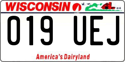 WI license plate 019UEJ
