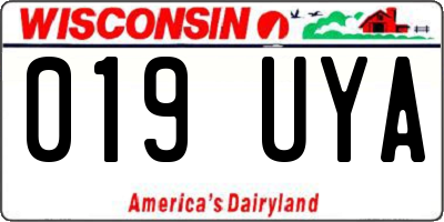 WI license plate 019UYA