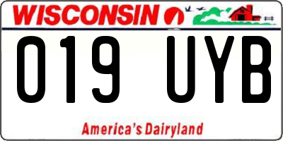 WI license plate 019UYB