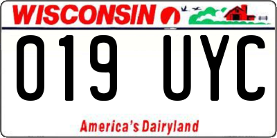 WI license plate 019UYC