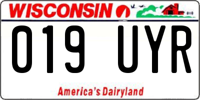 WI license plate 019UYR