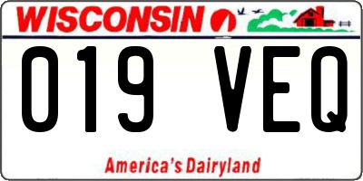 WI license plate 019VEQ