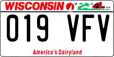 WI license plate 019VFV