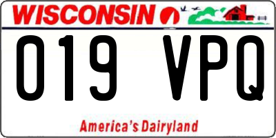 WI license plate 019VPQ