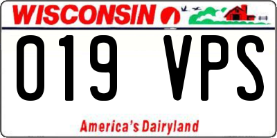 WI license plate 019VPS