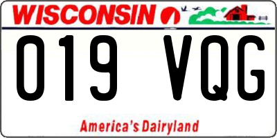 WI license plate 019VQG