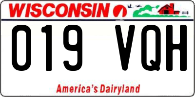 WI license plate 019VQH