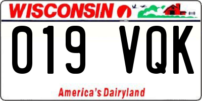 WI license plate 019VQK