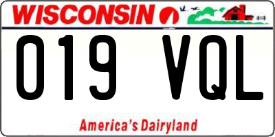 WI license plate 019VQL