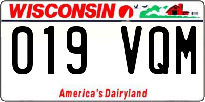 WI license plate 019VQM