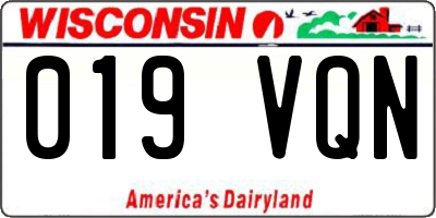 WI license plate 019VQN