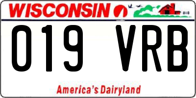 WI license plate 019VRB