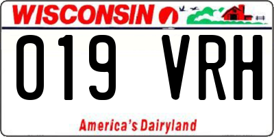 WI license plate 019VRH