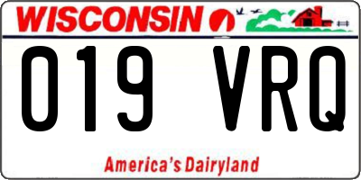 WI license plate 019VRQ