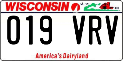 WI license plate 019VRV