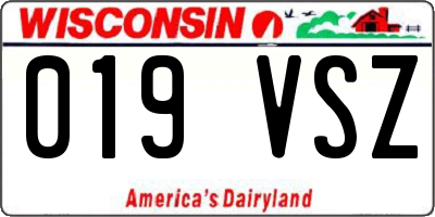 WI license plate 019VSZ