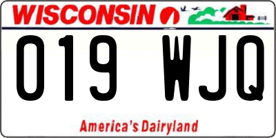 WI license plate 019WJQ