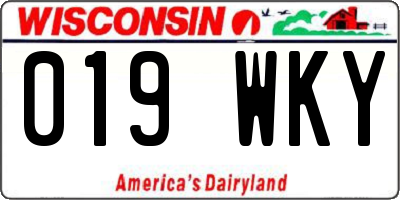 WI license plate 019WKY