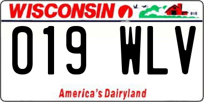 WI license plate 019WLV