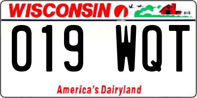 WI license plate 019WQT