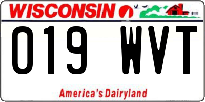 WI license plate 019WVT