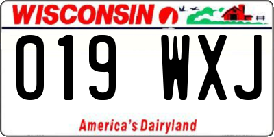 WI license plate 019WXJ