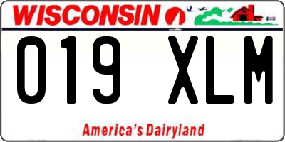 WI license plate 019XLM