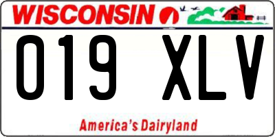 WI license plate 019XLV