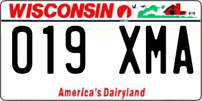WI license plate 019XMA