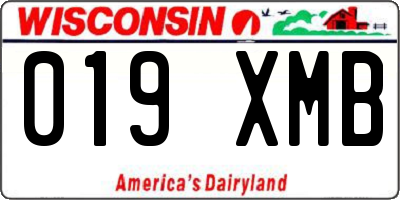WI license plate 019XMB
